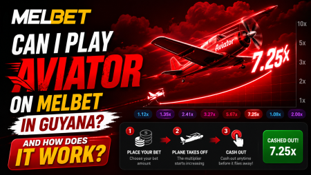 Can I play Aviator on Melbet in Guyana and how does it work?